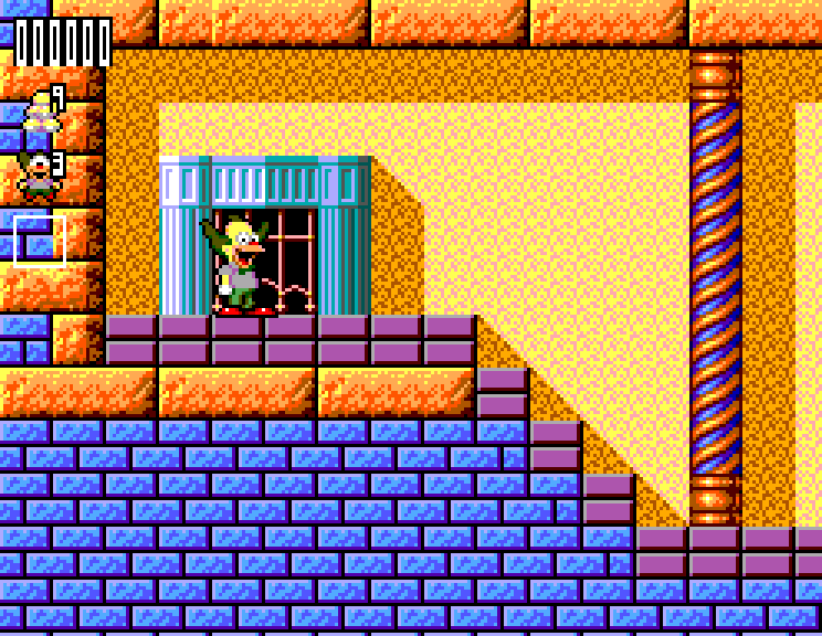 Krusty's Super Fun House - Master System game screenshot (1993) by Flying Edge